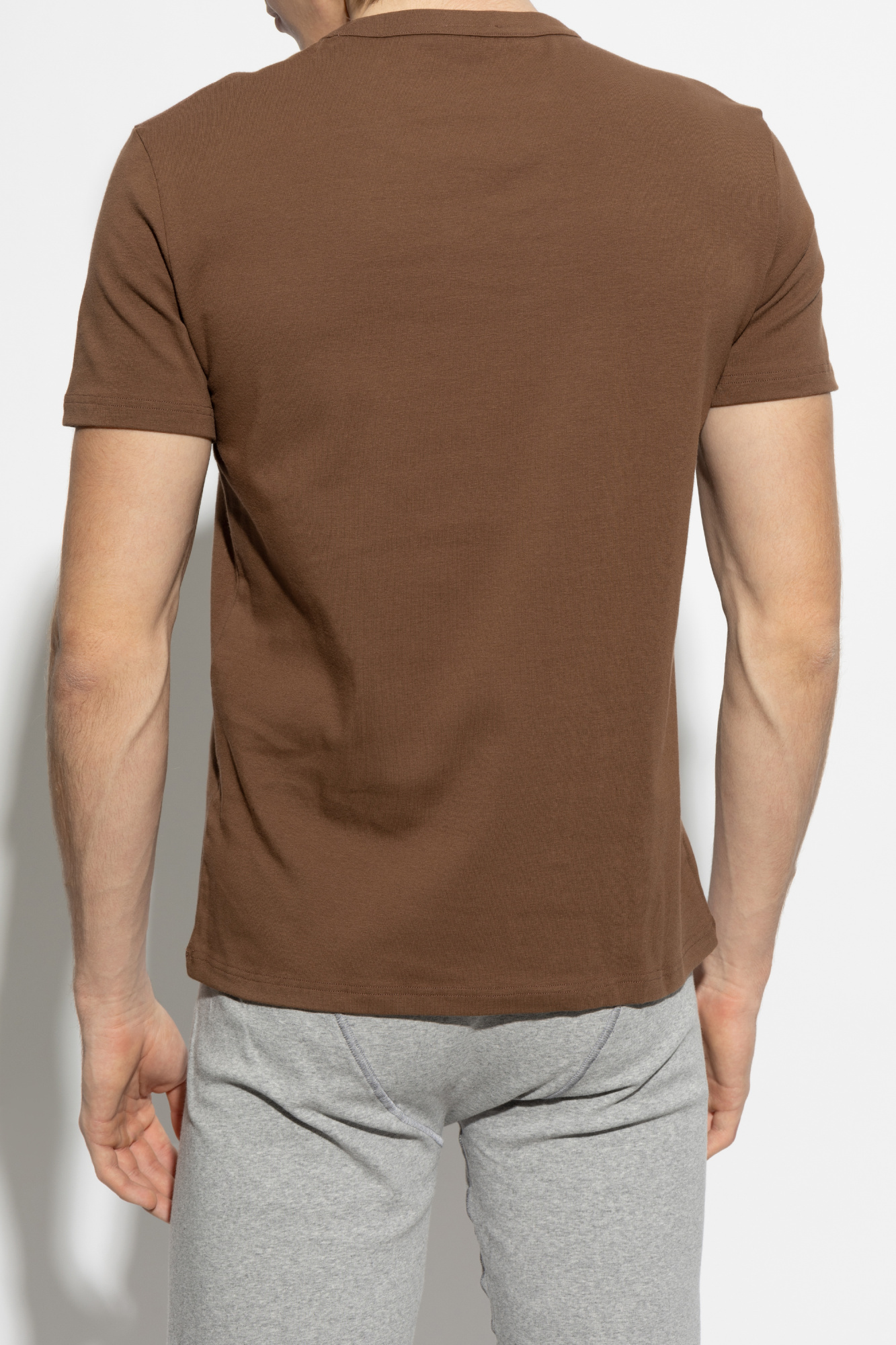 Tシャツ・カットソー TOM FORD Bamboo t-shirt Brown TSJ567JEX139 TOM FORD solid-color crew-neck T-shirt | Brown | FARFETCH